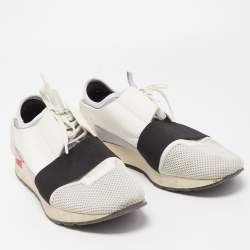 مملوكة مسبقًا Balenciaga Tricolor Mesh and Leather Race Runner Sneakers Size 43