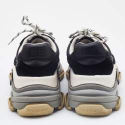 Pre Owned حذاء رياضي بالنسياغا تريبل أس نعل سميك جلد وشبك متعدد الألوان مقاس 41