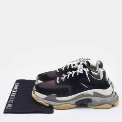 Pre Owned حذاء رياضي بالنسياغا تريبل أس نعل سميك جلد وشبك متعدد الألوان مقاس 41