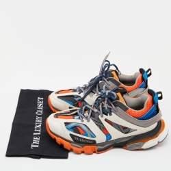 Pre Owned Balenciaga Multicolor Mesh and Leather Track Sneakers Size 42