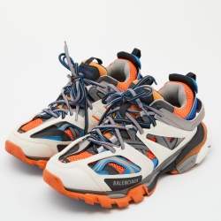 Pre Owned Balenciaga Multicolor Mesh and Leather Track Sneakers Size 42