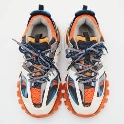 Pre Owned Balenciaga Multicolor Mesh and Leather Track Sneakers Size 42