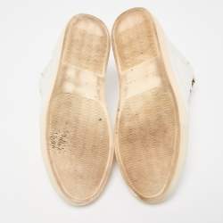 Pre Owned Balenciaga White Leather Arena High Top Sneakers Size 40