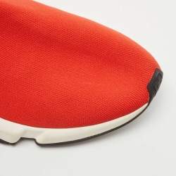 Balenciaga Red Knit Fabric Speed Trainer BB Sock Sneakers Size 43