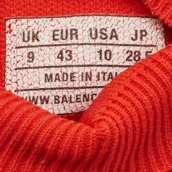 Balenciaga Red Knit Fabric Speed Trainer BB Sock Sneakers Size 43