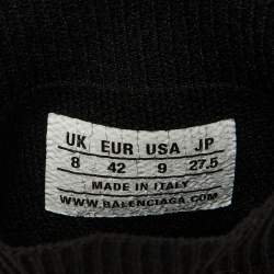 Pre Owned Balenciaga Black Knit Fabric Speed Trainer Sneakers Size 42