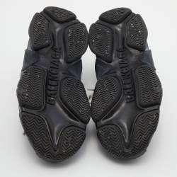 Pre Owned Balenciaga Black Mesh and Leather Triple S Sneakers Size 39