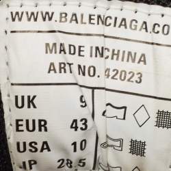 Balenciaga Black Mesh and Leather Track Sneakers Size 43