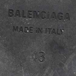 Balenciaga Black Leather Cosy BB Flat Mules Size 43 