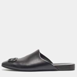 Cosy BB Patent Leather Slippers in Black - Balenciaga