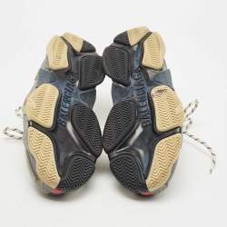 مملوكة مسبقًا Balenciaga Multicolour Nubuck Leather and Mesh Triple S Sneakers Size 43