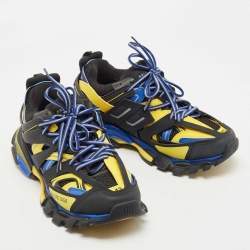 Pre Owned Balenciaga Multicolor Mesh and Leather Track Sneakers Size 42