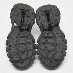 مملوكة مسبقًا Balenciaga Black Leather and Mesh Track 2 Sneakers Size 44