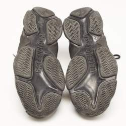 Pre Owned Balenciaga Black Leather Triple S Sneakers Size 45