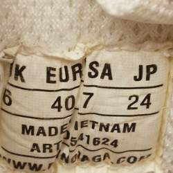 مملوكة مسبقًا Balenciaga White/Grey Leather, Mesh Triple S Clear Sneakers Size 40