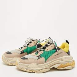 Balenciaga Multicolor Mesh and Leather Triple S Sneakers Size 44