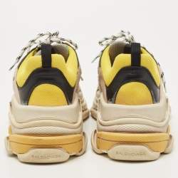Balenciaga Multicolor Mesh and Leather Triple S Sneakers Size 44