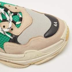 Balenciaga Multicolor Mesh and Leather Triple S Sneakers Size 44