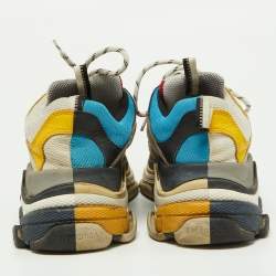 Balenciaga Multicolor Leather and Mesh Triple S Sneakers Size 43