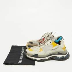 Balenciaga Multicolor Leather and Mesh Triple S Sneakers Size 43