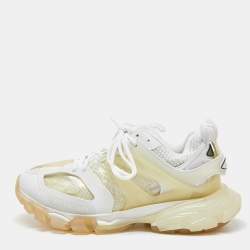 Balenciaga White Rubber and Mesh Track Trainer Sneakers Size 41