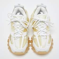 Balenciaga White Rubber and Mesh Track Trainer Sneakers Size 41