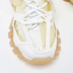 Balenciaga White Rubber and Mesh Track Trainer Sneakers Size 41