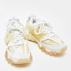 Balenciaga White Rubber and Mesh Track Trainer Sneakers Size 41