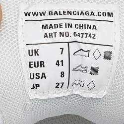 Balenciaga White Rubber and Mesh Track Trainer Sneakers Size 41