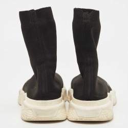 Balenciaga Black Knit Fabric Speed Trainer Sneakers Size 40