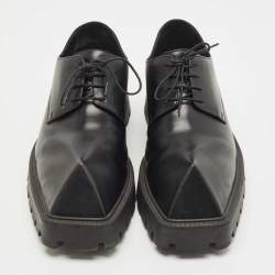 Pre Owned Balenciaga Black Leather Rhino Derby Size 43