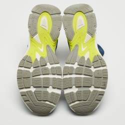 Pre Owned Balenciaga Blue Knit Fabric Speed Trainer Sneakers Size 43