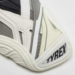 Pre Owned Balenciaga Black/White Rubber and Faux Leather Tyrex Sneakers Size 44