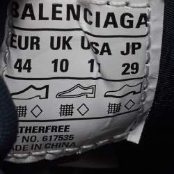 Pre Owned Balenciaga Black/White Rubber and Faux Leather Tyrex Sneakers Size 44