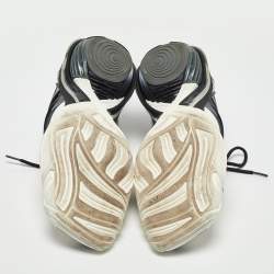 Pre Owned Balenciaga Black/White Rubber and Faux Leather Tyrex Sneakers Size 44