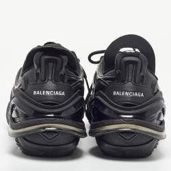 Pre Owned Balenciaga Black Faux Leather and Rubber Tyrex Sneakers Size 44