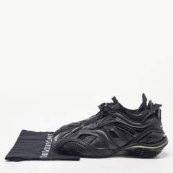 Pre Owned Balenciaga Black Faux Leather and Rubber Tyrex Sneakers Size 44