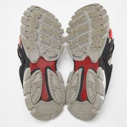 Balenciaga Tricolor Rubber and Leather Track Slides Size 45
