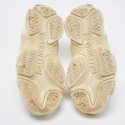 Pre Owned Balenciaga Tricolor Mesh and Leather Triple S Sneakers Size 41