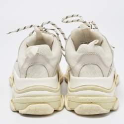 Pre Owned Balenciaga Tricolor Mesh and Leather Triple S Sneakers Size 41