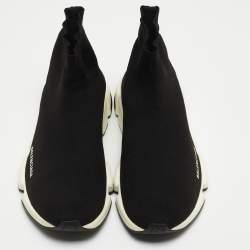 مملوكة مسبقًا Balenciaga Black Knit Fabric Speed Trainer Sneakers Size 43