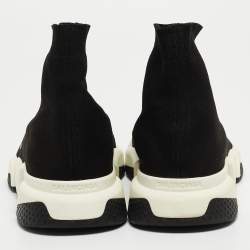 مملوكة مسبقًا Balenciaga Black Knit Fabric Speed Trainer Sneakers Size 43