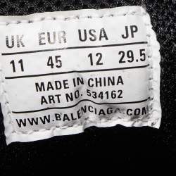Balenciaga Black Nubuck Leather and Mesh Triple S Low Top Sneakers Size 45