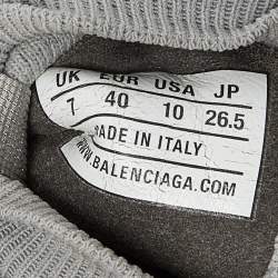 Pre Owned Balenciaga Grey Knit Speed Trainer High Top Sneakers Size 40