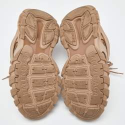 Pre Owned حذاء رياضي بالنسياغا شبكة وجلد أبيض مقاس 40