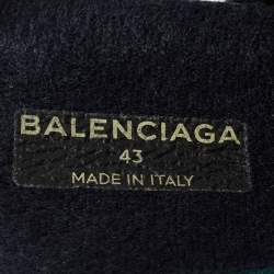 Pre Owned Balenciaga Black Knit Fabric Speed Trainer Sneakers Size 43