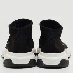 Pre Owned Balenciaga Black Knit Fabric Speed Trainer Sneakers Size 43