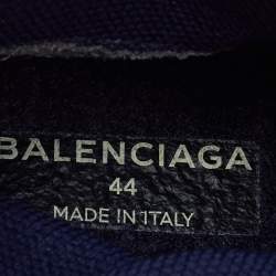 مملوكة مسبقًا Balenciaga Navy Blue Knit Fabric Speed Trainer Sneakers Size 44