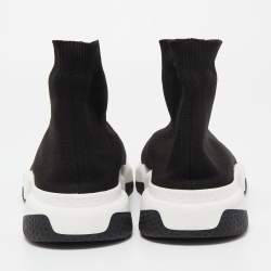 Balenciaga Black Knit Fabric Speed Trainer Sneakers Size 42