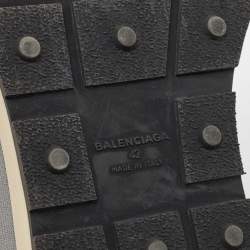 Pre Owned Balenciaga Grey Suede and Leather Race Runner Sneakers Size 42